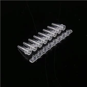 エクストラ薄い壁 8 ストリップ 単一リンクリッド PCR チューブ 0.2ml マイクロ遠心分離チューブ